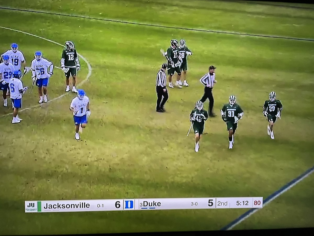 lax904's tweet photo. Congrats to #29 Reed Smith (Ponte Vedra, @FSULacrosse) on his 1st DI goal to give JU a 6-5 lead at Duke. https://t.co/xwFSLWhIRp