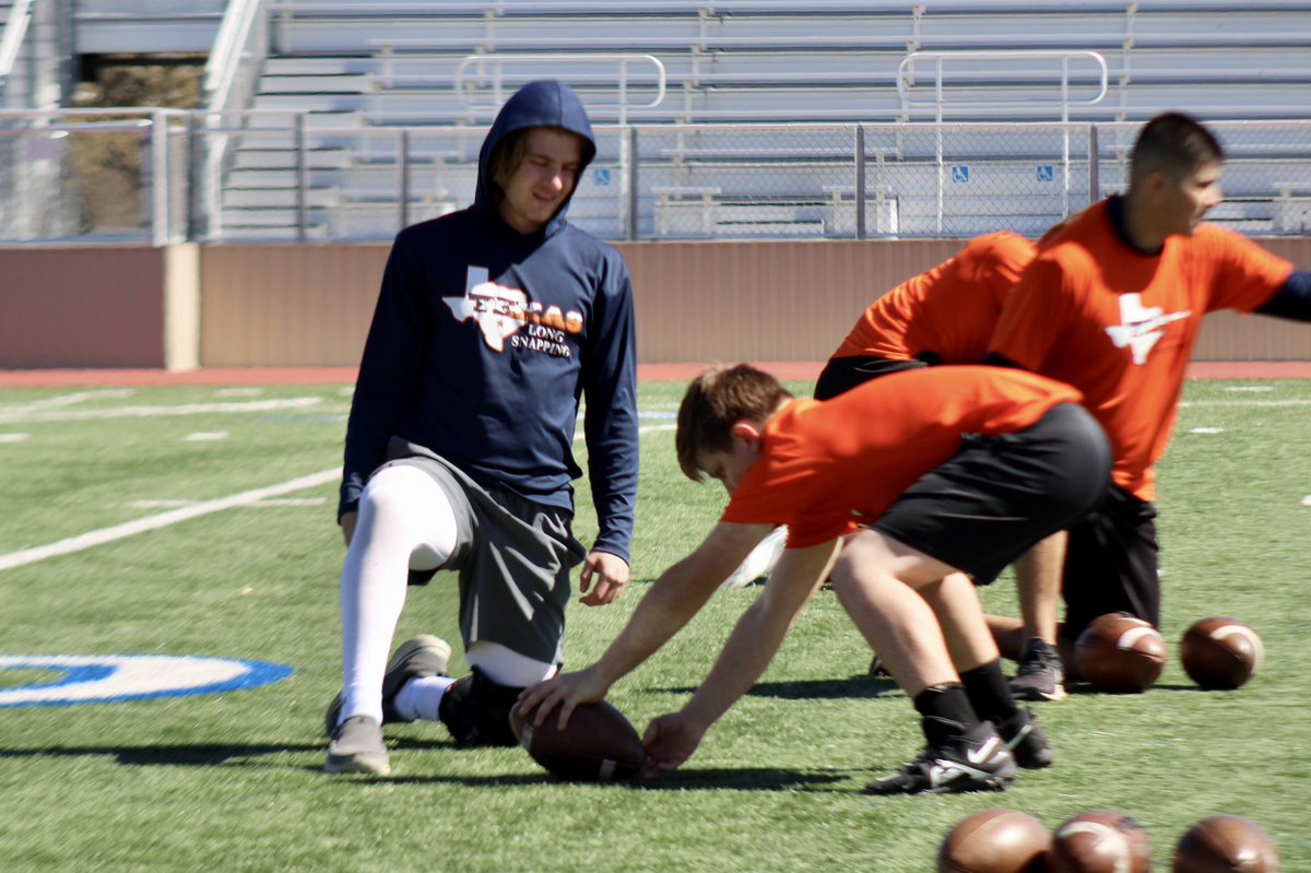 Love seeing older brother Carson helping younger brother Reed. Another long snapper in the making. Reed Whitington 8th grader c/o 2026 5’6” 160