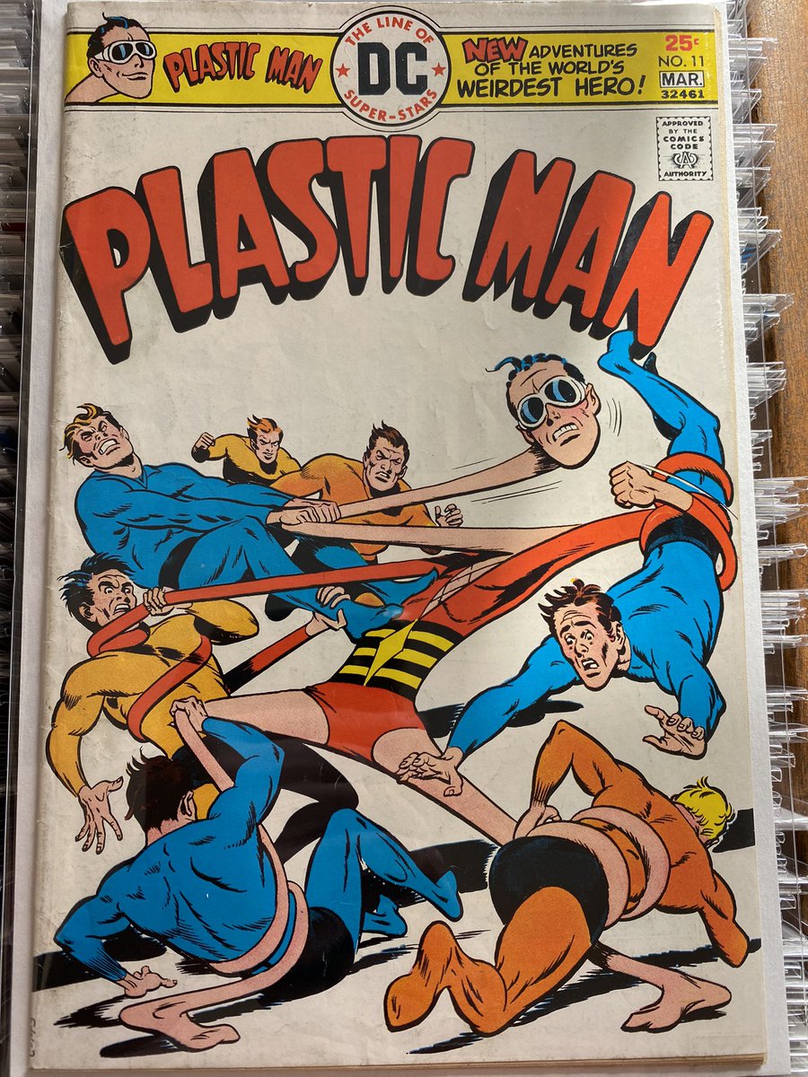 RobKrygier's tweet photo. Plastic Man was super fun by Skeates and Fradon and Destructor was grim and gritty by Goodwin and Ditko! Two great comics covered on #Retrocast with @MikeMyersBrunch this morning! #todayscomics https://t.co/ypwAB0enYh