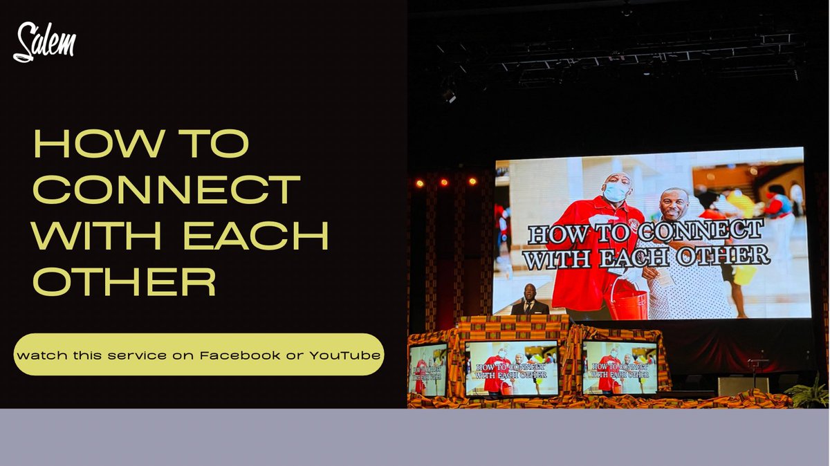 Did you catch service this morning? We learned how to connect with each other!