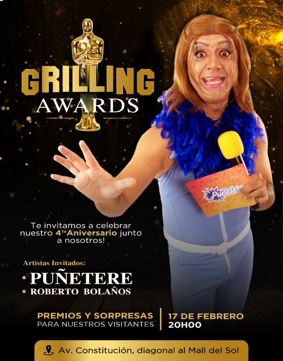 GrillingRustic's tweet photo. Este jueves 17 de Febrero celebramos nuestro aniversario a lo grande!   Los invitamos a vivir una gran noche.  Ven y disfruta el show de #Puñetere https://t.co/PwG3e2ABNi