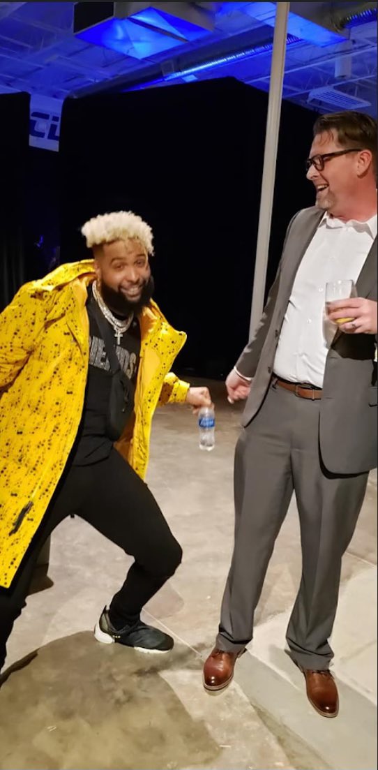 kathyireland's tweet photo. Enjoying time with @obj and @LarryChilders20, VP Team Operations at kathy ireland Worldwide. Such happiness can only mean one thing … they’re dancing to Silly Love Songs by #MarilynBilly @mccoodavis #BTS #SuperBowlLVI #NFLPI❤️ https://t.co/E8b8yvPq4j