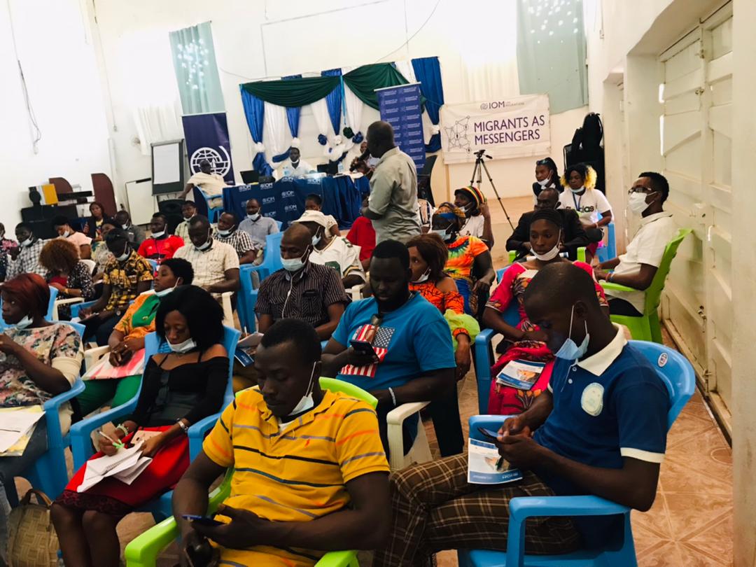 WaynpeedL's tweet image. WAYNPEED -SL co- facilitates a two days training for fifty (50) CSOs and Media practitioners alongside the international organization for migration Sierra Leone (IOM-SL) under there  Migrant as Messengers  in the  North West Region Kambia District  was part of the regional event