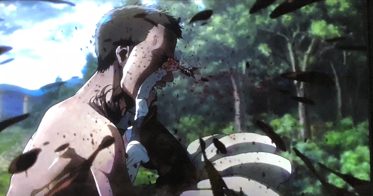 むっち アニメ進撃の巨人81話 氷解 今回も素晴らしくて全然眠れなくなってしまった サシャがカヤ助けた時 最後の矢を直接 巨人の目にぶっ刺したのと対比するように ガビも最後ライフル直接口の中に撃ち込んでて そこからの お姉ちゃん はもうダメ