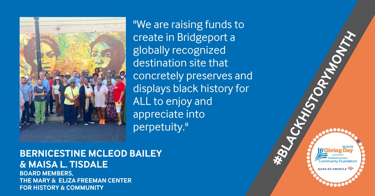 FCCFoundation's tweet photo. #BlackHistoryMonth is a chance to make a difference by supporting local Black-led nonprofits. Meet the women working to preserve and display local #BlackHistory through The Mary &amp; Eliza Freeman Center for History &amp; Community: https://t.co/bkdqwbNFcl #FairfieldCountyGives https://t.co/9rNLDtpz8u