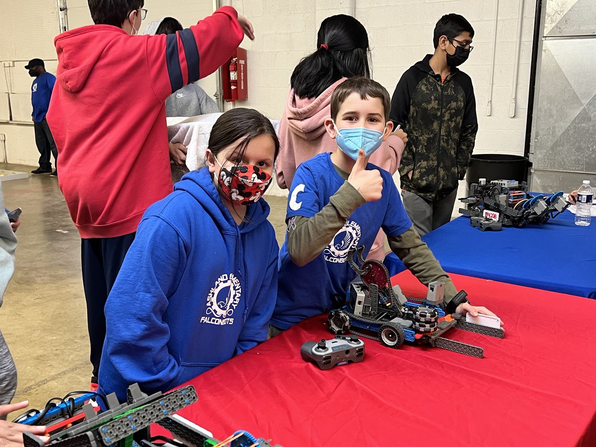 ALESFalconbots's tweet photo. Another great competition day for the Ashland Falconbots winning the Excellence Award for elementary! #AshlandSOAR #AshlandRobotics https://t.co/q5F7a9izU6