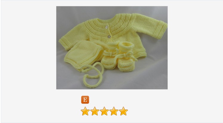 Baby Sweater Set | Etsy #handknit #handmade #yellowbabyset #sweetbabyset #kingstonalpacaknit 
etsy.com/KingstonAlpaca…
