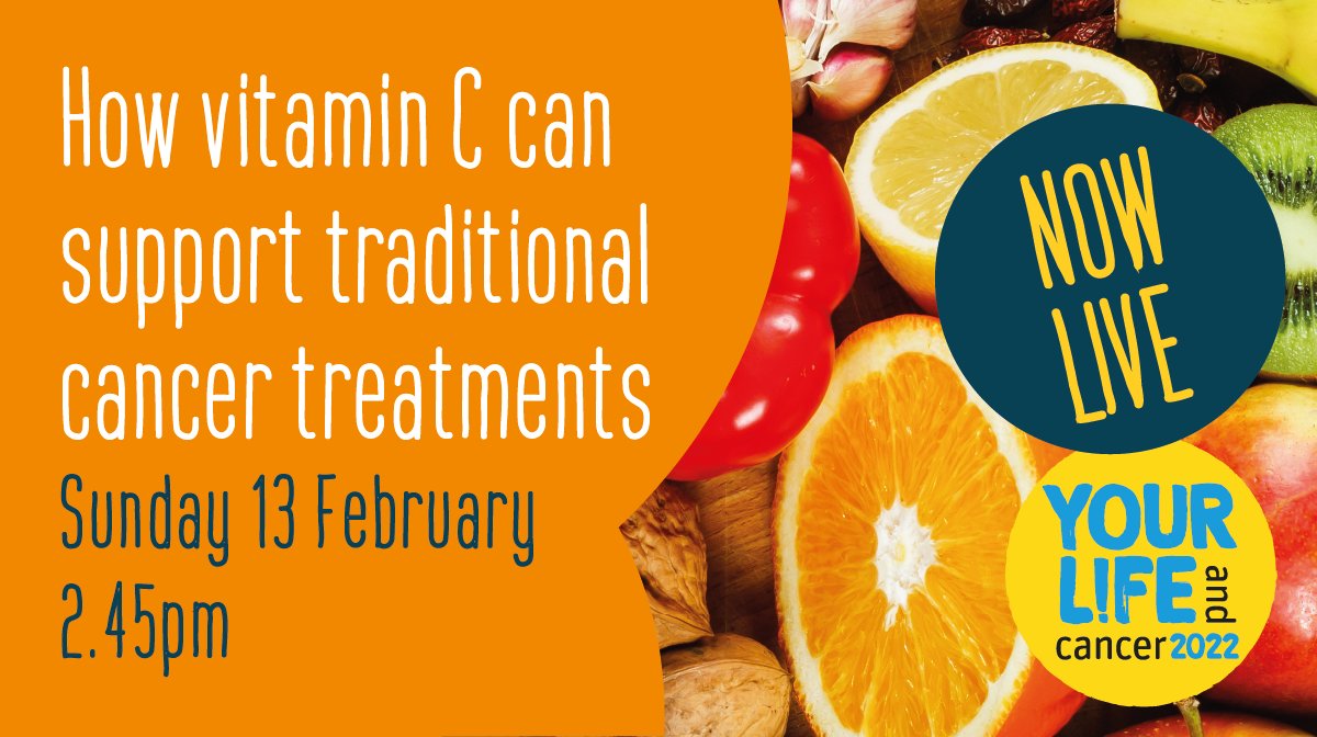 Our first session for the afternoon is LIVE NOW! Discover how intravenous #vitaminC therapy can work alongside other treatments &amp; why it shows such promise in #cancercare with Prof Jeanne Drisko and Dr Robert Verkerk <a href="/anhcampaign/">ANH International</a> bit.ly/YLC_22 #cancer
