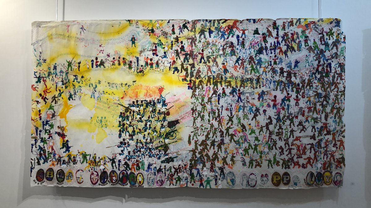 Home Front: Kaleidoscope of the Mundane, a series of 14 6ft x 3ft, paintings in mixed media on moon paper. 8th - 13th February. <a href="/FozAndrew/">Andrew Foster</a> #camden #image #gallery #exhibition #art #paintings