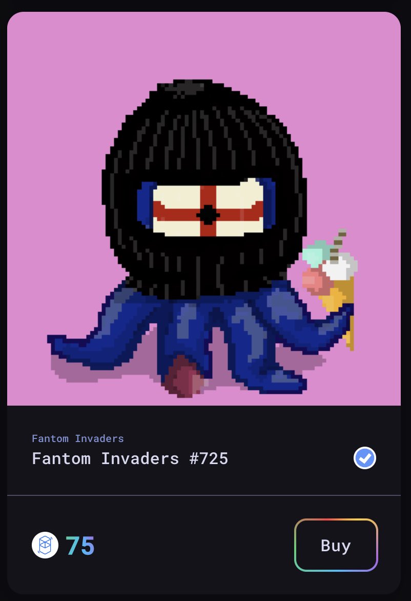 imcryptonaire's tweet image. Ok last steal for today @fantom_invaders $FTM #NFT