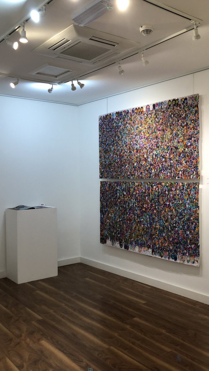 Each painting offers kaleidoscopic interruptions as ‘battle landscapes’, of how we process the daily bombardment of information, imagery, objects, sounds, language, and relationships. <a href="/FozAndrew/">Andrew Foster</a> #camden #image #gallery #paint #paintings #art