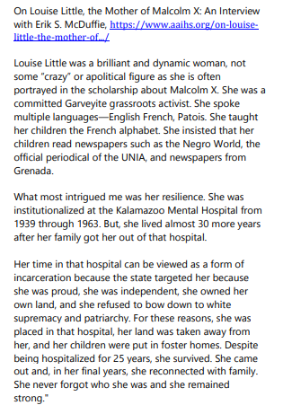 SankofaRose's tweet photo. #BlackFamiliesMatter #AbolishCPS
Remembering Louise Little, mother of Malcolm X. Her children taken into state custody ("foster care") by the State of Michigan. She was incarcerated in a mental institution for 30 years. https://t.co/aiyRwXFwHD https://t.co/944kPjviZJ