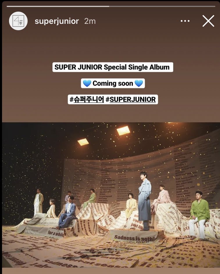 labELFofficial's tweet photo. #SUPERJUNIOR IG UPDATE

SUPER JUNIOR SPECIAL SINGLE ALBUM
💙Coming Soon💙

#슈퍼주니어 @SJofficial https://t.co/l9K9IXZcpY