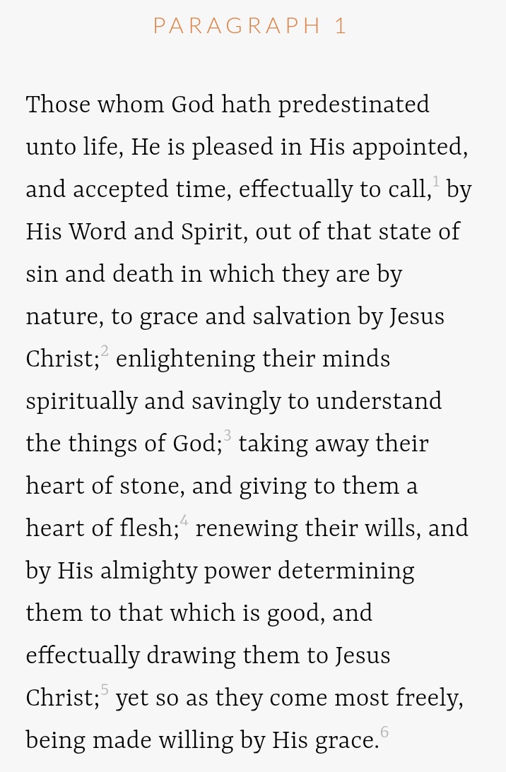 weecalvin1509's tweet photo. The doctrine of election is not God rubber stamping the decision of the wicked to come to Christ. 

Without election and the effectual call, no sinner would be saved. 

1689 Confession below:
#BaptistDoctrine #EffectualCalling

CHS on the effectual call.
https://t.co/erlEFGznPr https://t.co/xl28yoy7Sm