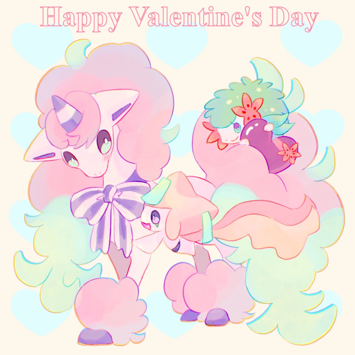 「ポニータ応援するでしゅ
#バレンタイン #ValentinesDay2022
#」|なぎさ🫧のイラスト