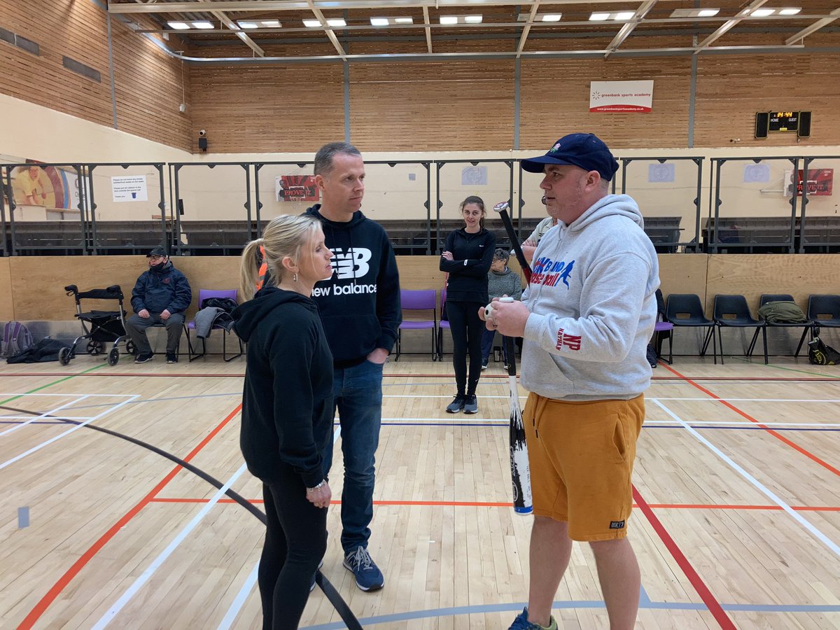 Our Let’s Get Active day is in full swing! Attendees are getting involved in VI baseball, tennis, cricket and football! #MakeSportAccessible