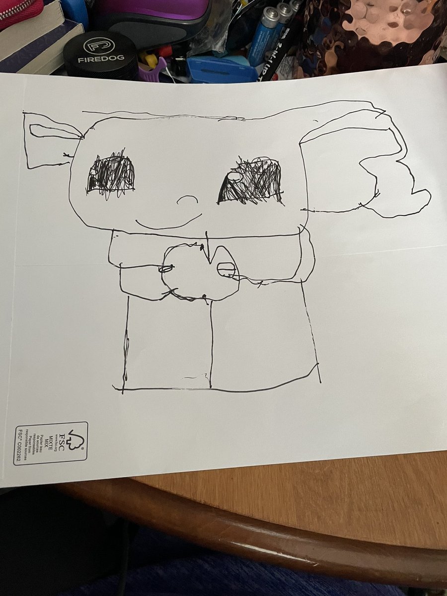 ReddyBecki's tweet photo. Nathaniel drew baby yoda!!!! https://t.co/hYfBM22S3Q
