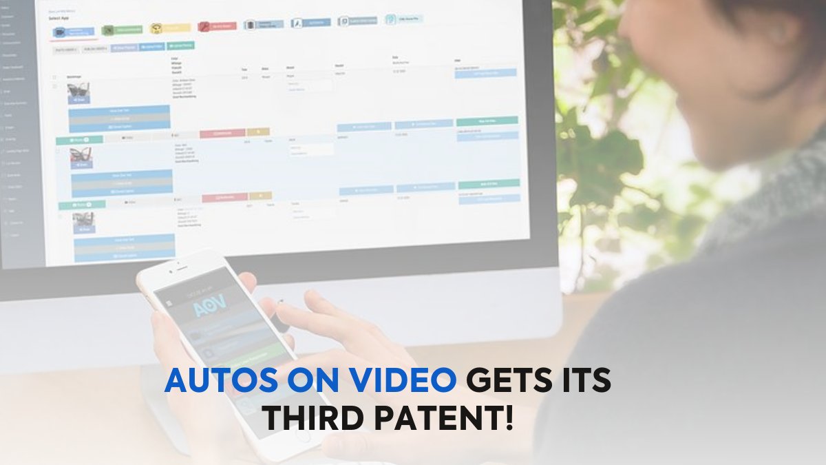 AutosOnVideo's tweet photo. Autos On Video 3rd patent application was approved! Our proprietary platform was designed specifically to help auto dealerships fully document and merchandise every vehicle on the lot. 

https://t.co/Dc8mf9UcyC https://t.co/6J1bJc0C2l