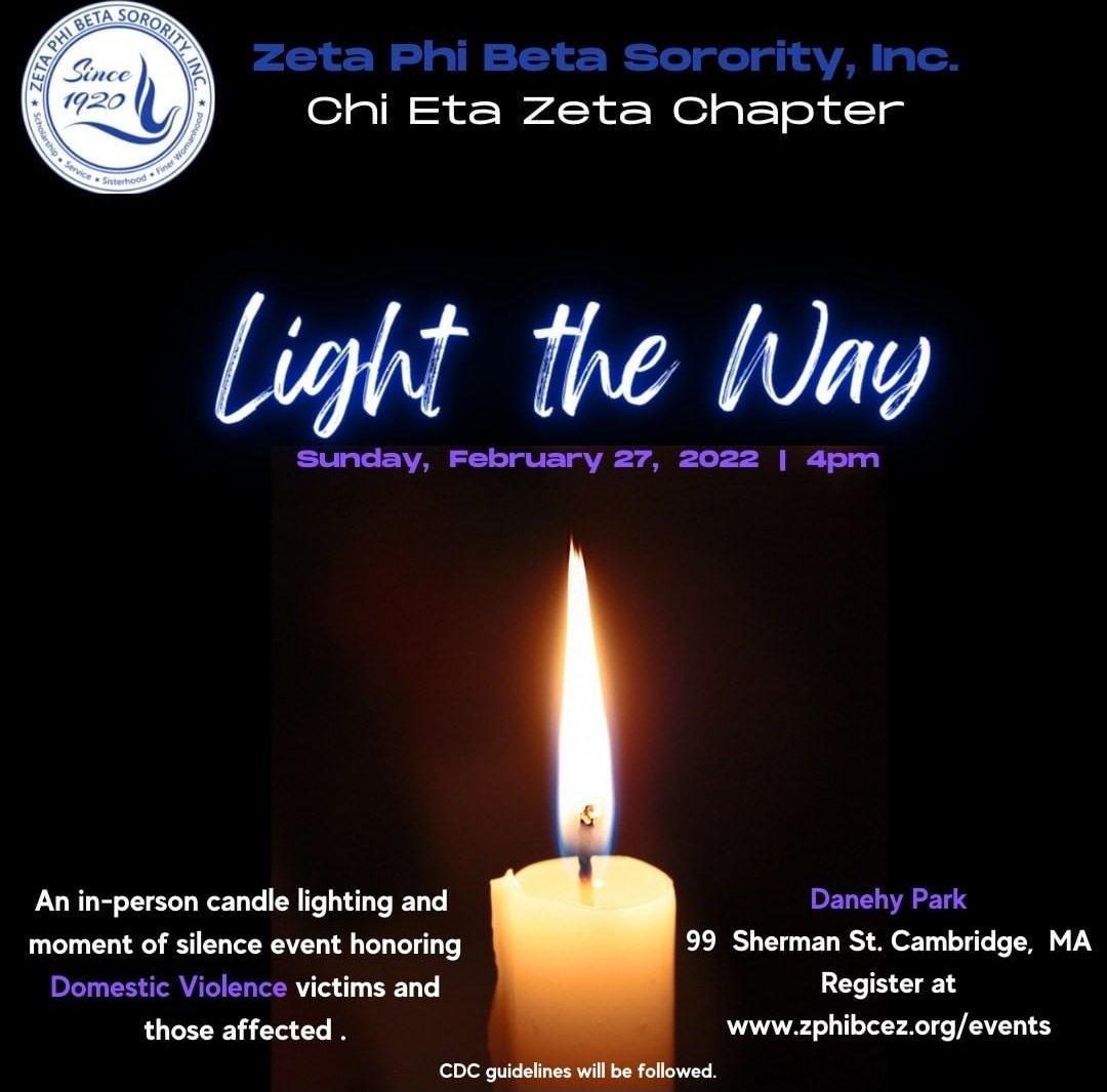 Join us on February 27, 2022 for our Light The Way event to honor those affected by domestic violence.

*LINK IN BIO* for details &amp; registration 

#ZetaPhiBeta #ZPhiB #ZPhiB1920 #AtlanticRegionZetas #MassZetas #ZHOPE