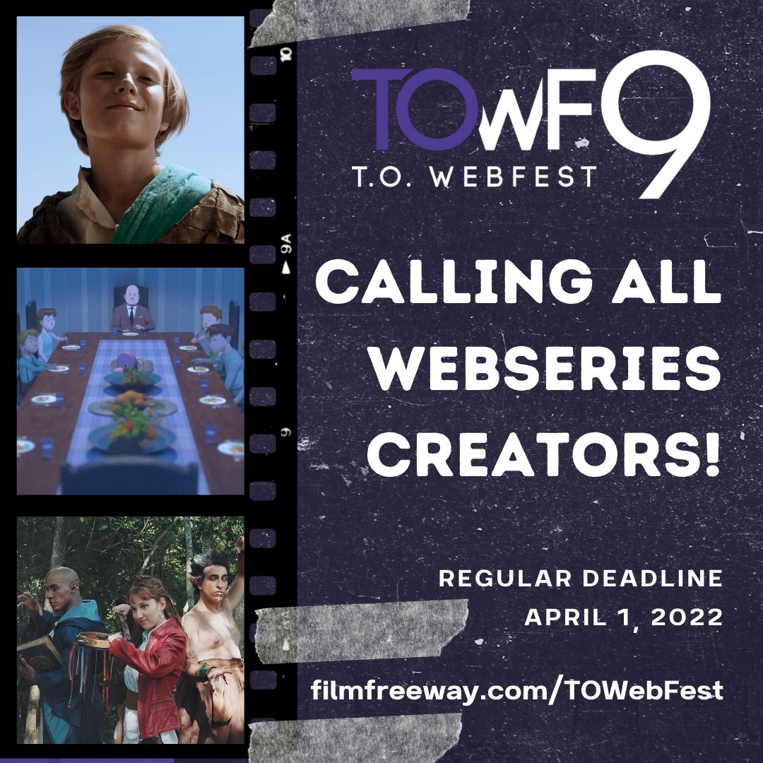 TOWebFest's tweet photo. You are a talented creator with a voice. You’ve created a webseries and now you want to share it with the world. We hope to see your series this year!

Regular Deadline is April 1st! 
https://t.co/LrtlzhXhHc
.
#festival #awardwinning #producer #filmmaker #webseries #screenwriter https://t.co/Zph62cij3Y
