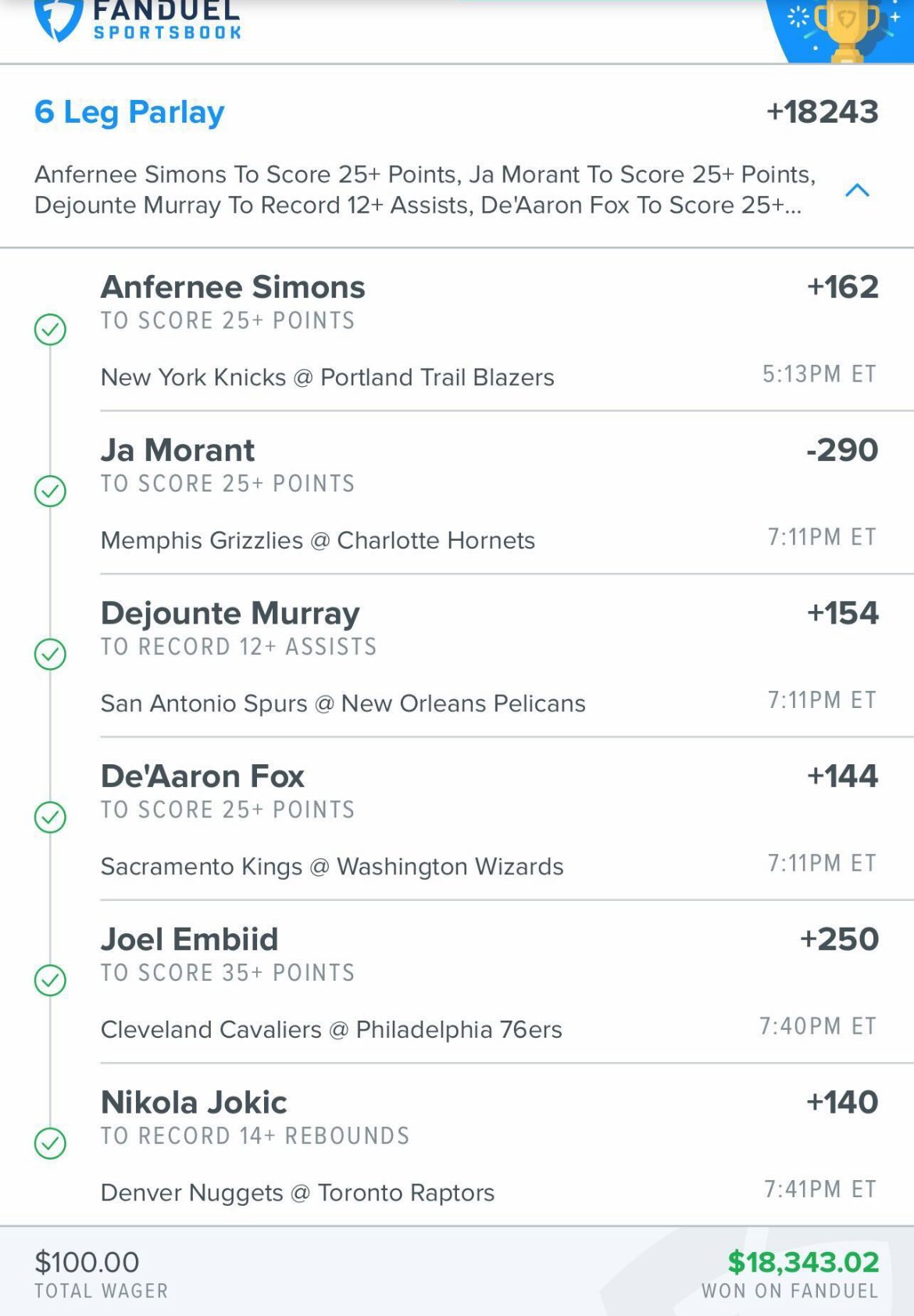 nba parlay