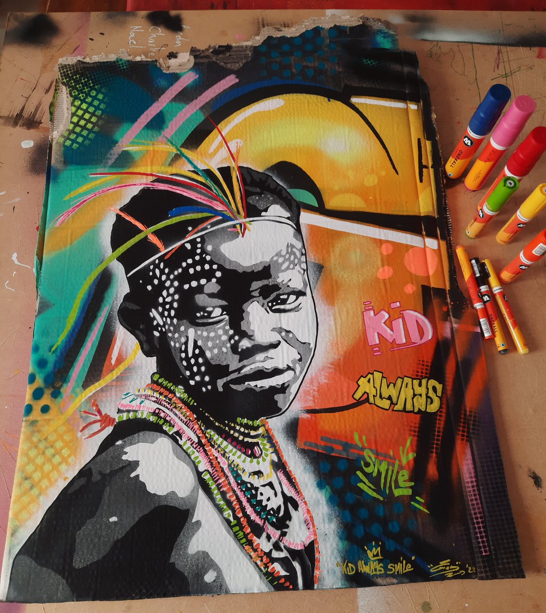 Greg13479206's tweet photo. "Kid always smile"
Sur carton 

#art #kid #graffiti https://t.co/Hsrhs0LfDY