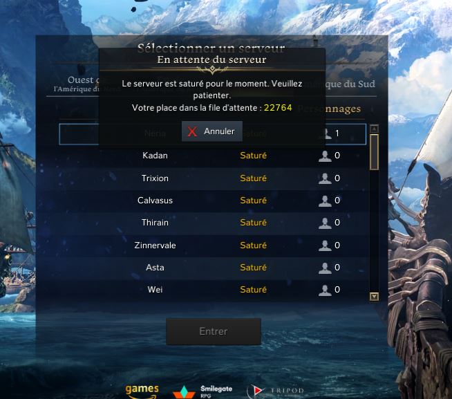 lancer la co a 11h du matin, file d'attente de 13k.
15h on est in game et déco du serv pour je ne sais quel raison à 16h ... relancer la co et voir une file de +22k ... 🤡🤡🤡
#LostArk