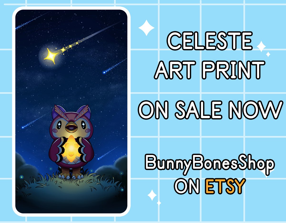 Bunny_Bones_'s tweet photo. Selling prints of my Animal Crossing celeste work!
https://t.co/2tVGRb06sa

#AnimalCrossing #celeste https://t.co/ipoge3oSC3