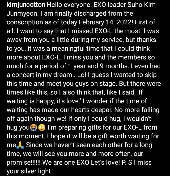 samyu_sehun's tweet photo. ❕❕ SUHO UPDATE
WE TOO REALLY MISSED YOU LOVE 💟💟
#weareoneEXO #SUHO #EXO 
#2getherWithSuho #WelcomeHomeSuho https://t.co/GhM0xiLguM