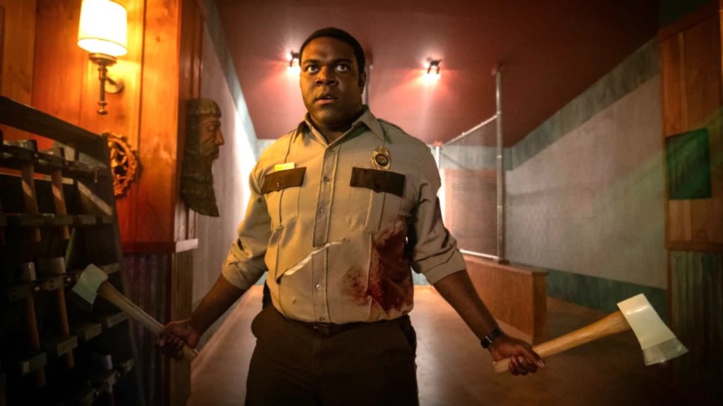 ElWuel's tweet photo. Happy Black history month! 
Let’s celebrate with 28 Black folks in horror!  

Werewolves Within (2021)
13) Sam Richardson

#28daysofBlackness #Blackhorror #Blackhistory https://t.co/6ZkbzWwEBD