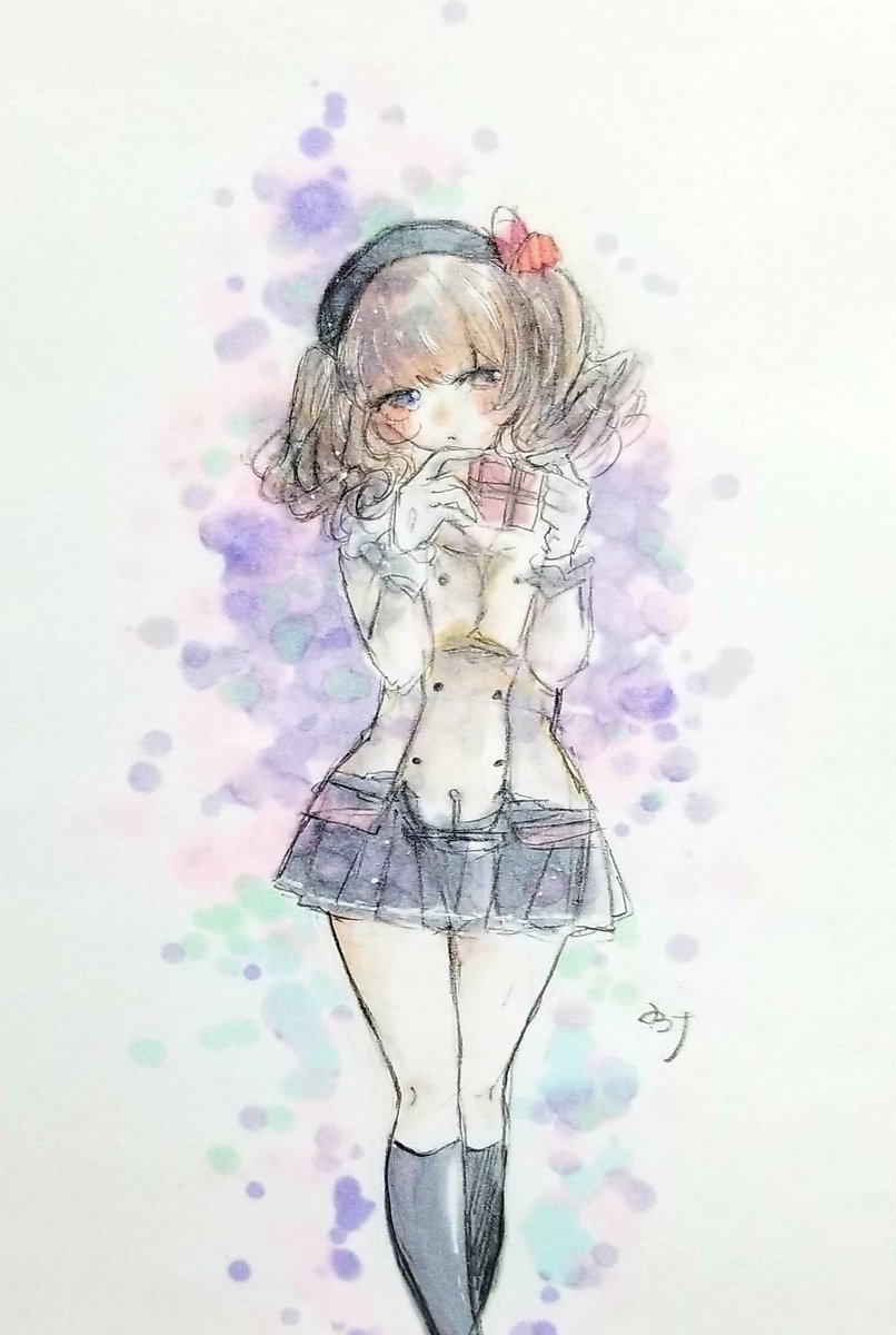 鹿島(艦これ) 「鹿島のチョコ貰ってくれますか?

#鹿島
#バレンタイン 」|ヨシナのイラスト