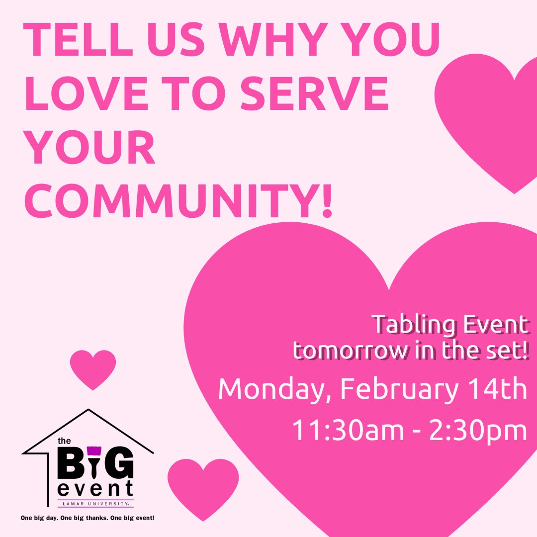 LU_BigEvent's tweet image. We would {love} to see you tomorrow I’m the set to talk about why you love volunteering!
