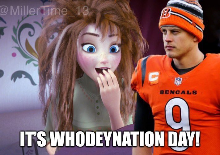 MillerTime_13's tweet photo. It’s #WHODEYNATION Day! #WhoDey  #bengals #JoeBrrr @JoeyB https://t.co/zZ1QXYw3ip