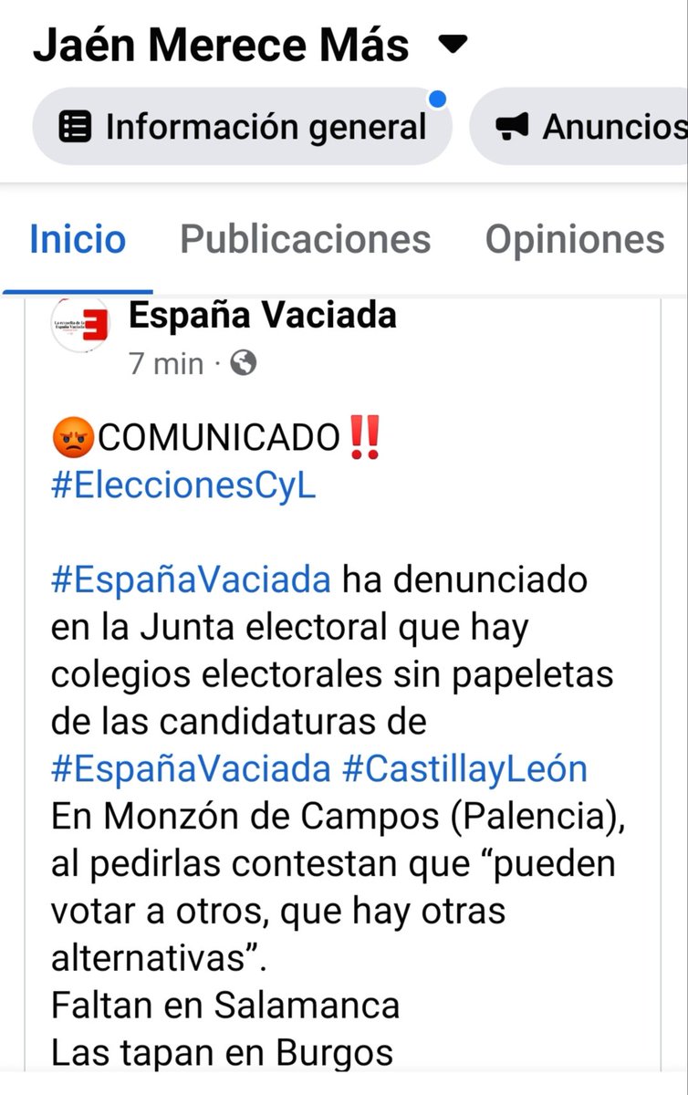 JaenMereceMas's tweet photo. Nuestro apoyo, desde #JaénMereceMás, a los compañeros de la @EspanaVaciada (de población, de #infraestructuras, de #inversiones, de #servicios...), #olvidada y #ninguneada.
#EleccionesCyL13F
#Jaén (#Andalucía)
@electo_mania
@EFEnoticias
@europapress https://t.co/6mCYQ3FDdg
