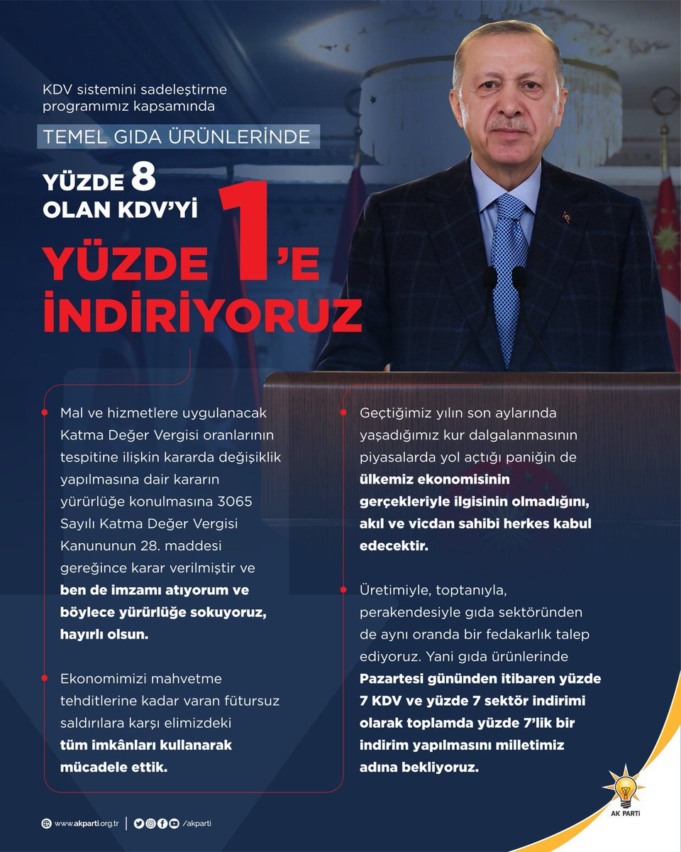 Cumhurbaşkanımız <a href="/RTErdogan/">Recep Tayyip Erdoğan</a>'ın "Türkiye Ekonomi Modeli Yeni Adımlar ve Enflasyon Tedbirleri" tanıtım toplantısından öne çıkan açıklamaları.