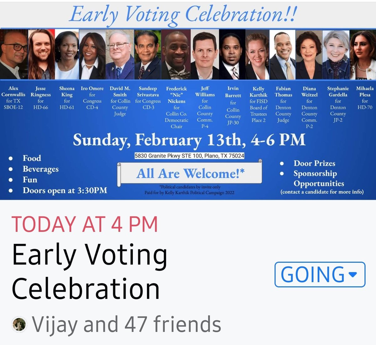 Kelly4Frisco's tweet photo. Today!!! https://t.co/kfoiVFllWA