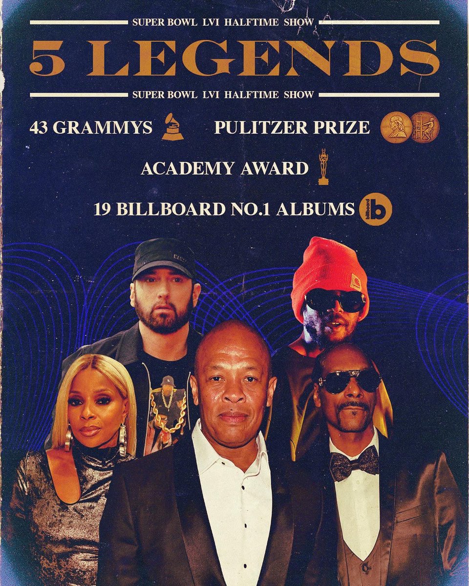 ComplexMusic's tweet photo. 5 legends take the stage tonight. 🎤🏈 https://t.co/BFbaYarrNE