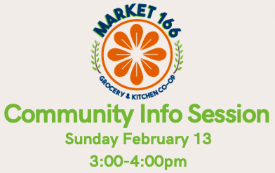 market166's tweet photo. TODAY: How did Market 166 get started? What does it take to open a community-owner grocery store and how close are we?

Come to our virtual community info session today and find out. 

RSVP here: https://t.co/iNYdKoBNLO https://t.co/49UEA0PONw