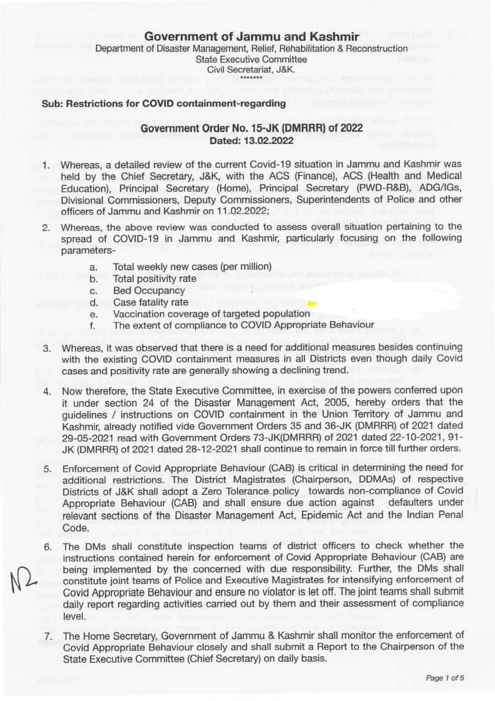 Govindsmedia's tweet photo. J&amp;K #administration allows #schools to #reopen Classes 9th to 12th from Feb 14 and rest all junior classes from 21st Feb 2022
#JammuAndKashmir 
#ReopenSchool https://t.co/5CaZutLiKk