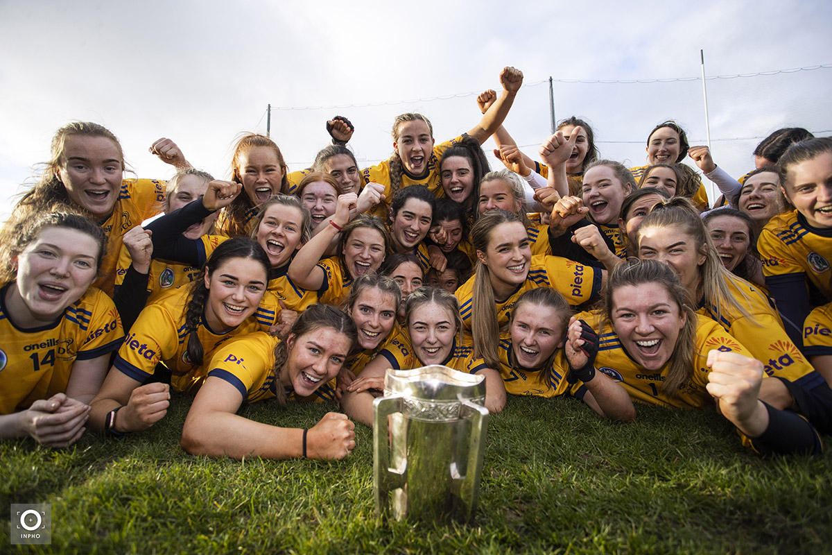 Inphosports's tweet photo. Congratulations to @DCUDocEirGAA on winning the @3rdLevelCamogie Ashbourne Cup this afternoon as they beat UCD with some great scenes as they were presented with the trophy! (📸 @tommaher85) https://t.co/KIR2F4X0eu