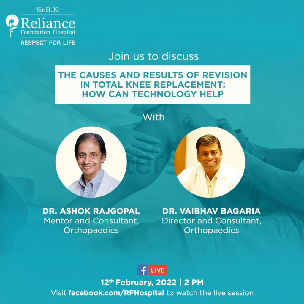 orthomatic's tweet photo. Revision Knee replacement can be challenging! An excellent educational conversation for patients by Drs Rajgopal and Dr Vaibhav Bagaria from Reliance foundation hospital.@vaibhavbagaria @RFhospital #orthotwitter watch this interesting live talk at: https://t.co/VzJHC96mdq https://t.co/5G0lNHg0M4