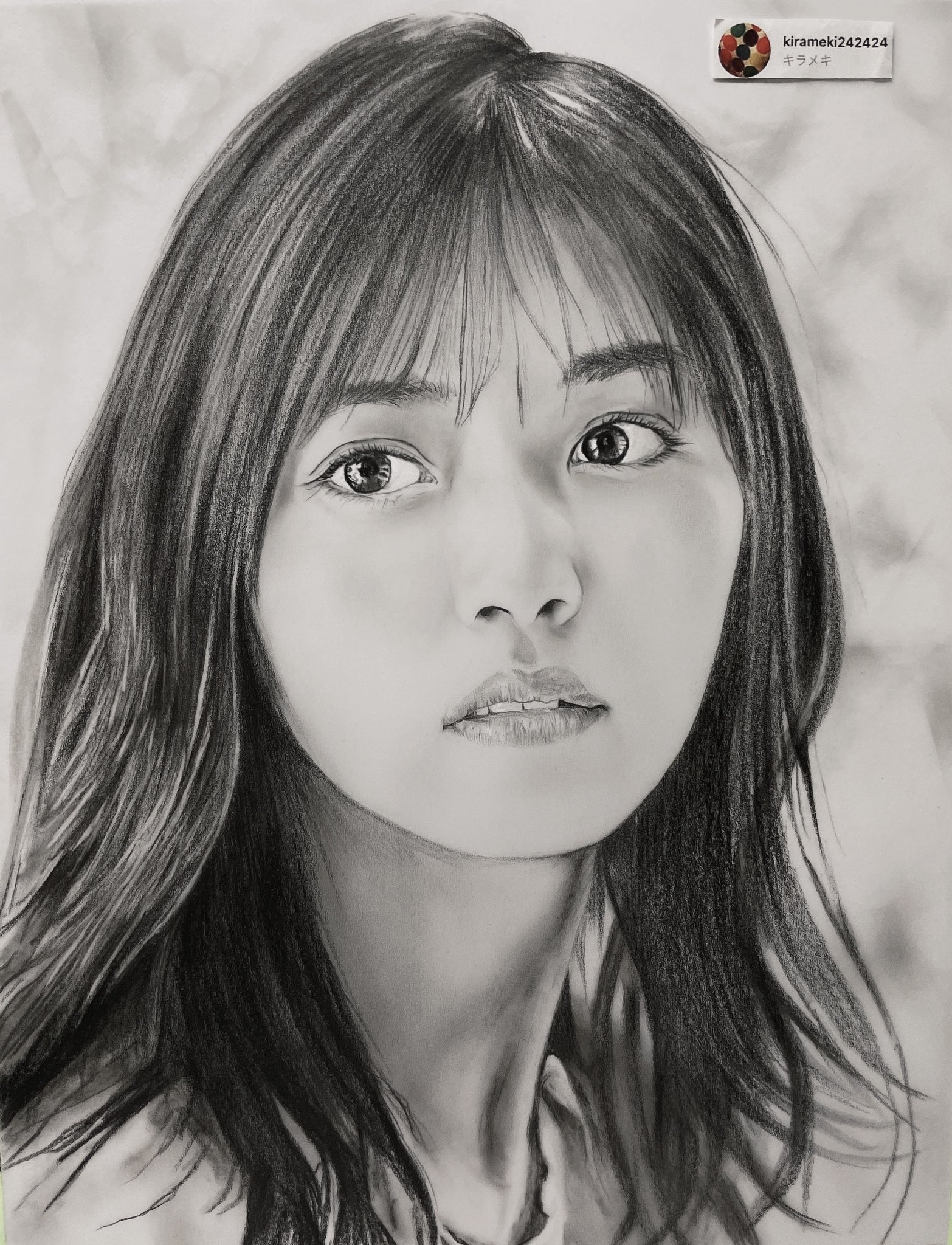 鉛筆画 美人画-