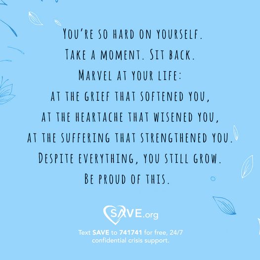 Be proud of yourself.