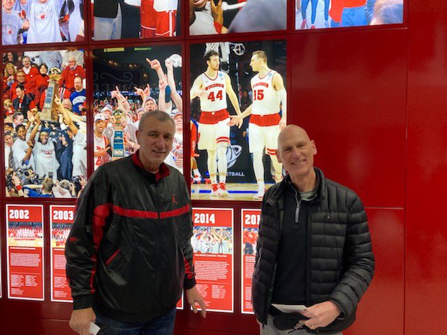 two greats dads in Madison yesterday! glad they were able to get together in a very special place. #UW