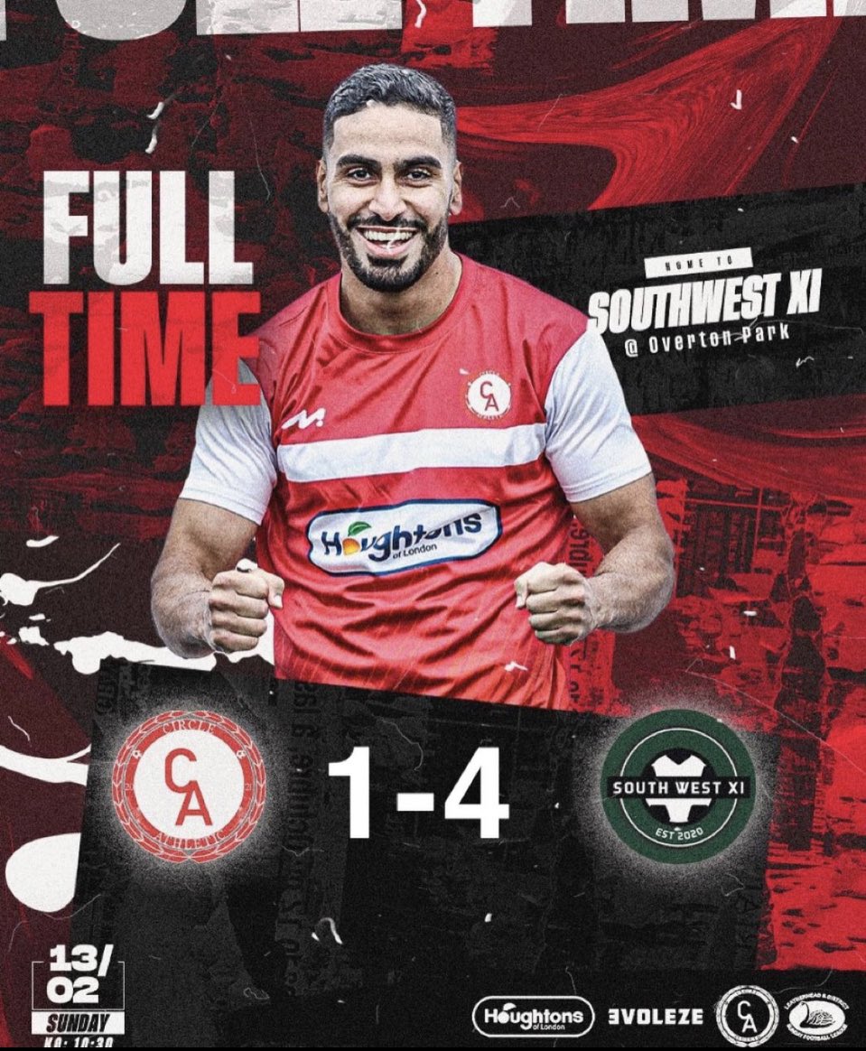 Absolute shit show today, struggled to get out of first gear from the hump. Southwest turnt up hungry for redemption from the opening day result and they got it. Gotta give credit where it is due. Congrats to <a href="/southwestxiFC/">SouthWest XI FC 🖤💚</a> on the victory 🤝. We go again next week ⭕️❤️🤍