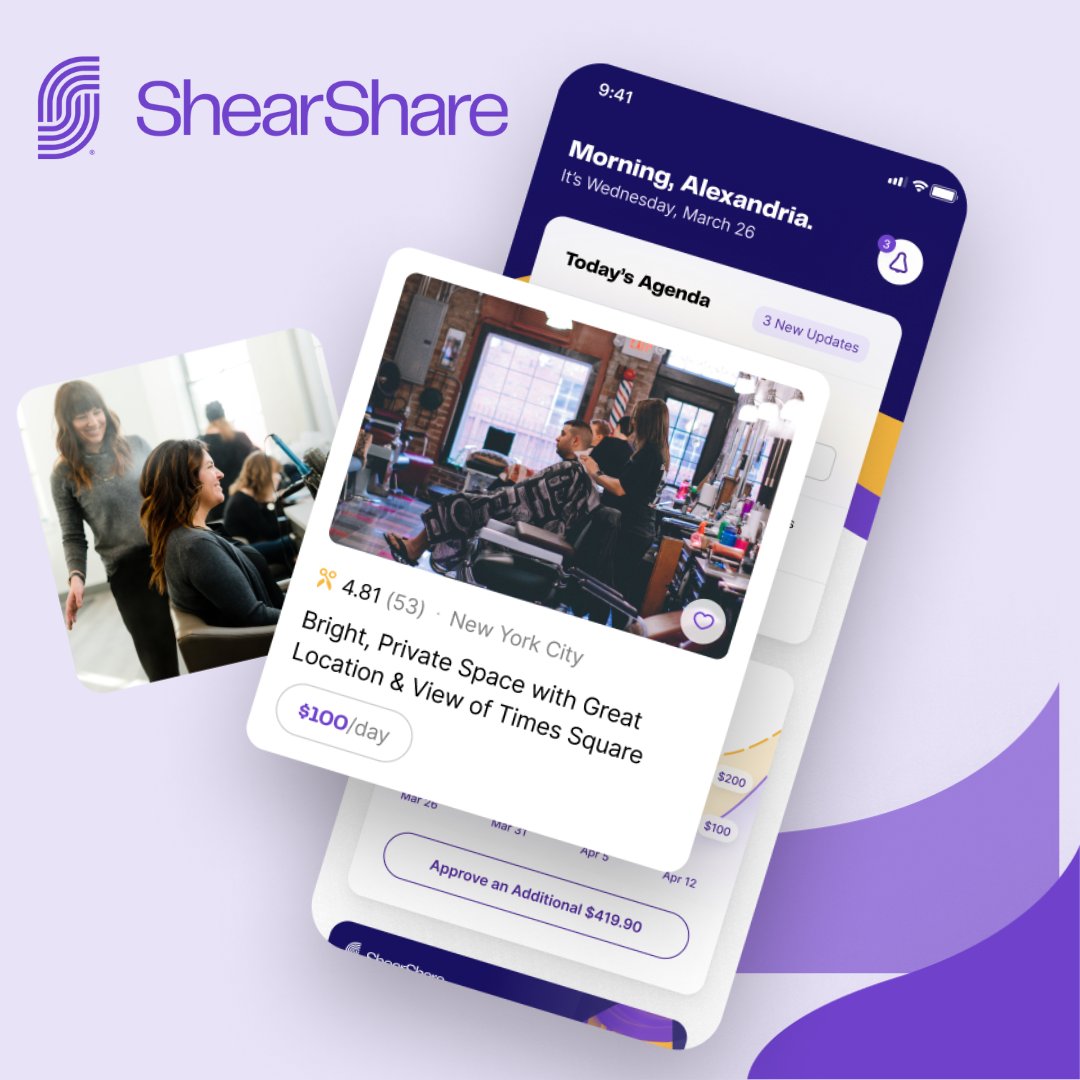 shearshare's tweet image. Any day now, you will get to see what we have all been working on to make The #1 Salon and Barbershop Booth Rental App even better than it was before! Are you ready?