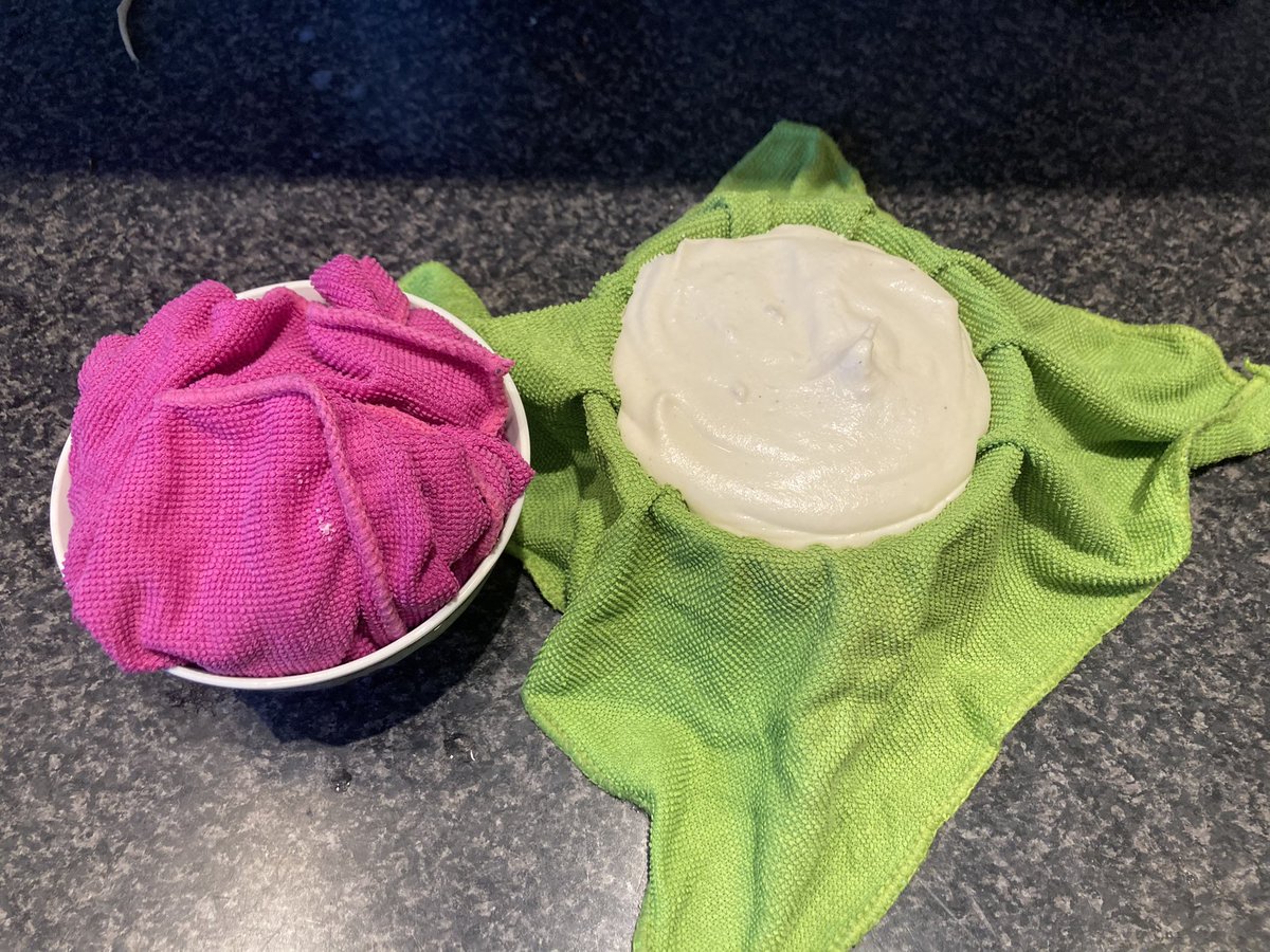 luckow's tweet photo. Next experiment. First attempt #cashewbert. Let's see what will happen in a few days. #vegan #cheese https://t.co/O2Mpgu9do6