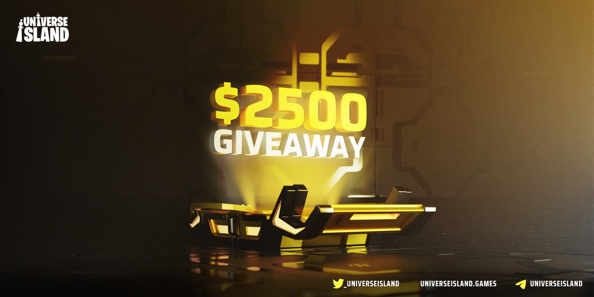 🚨 A total of 💸$2500 of #Giveaway is up for grabs‼️

Simply follow us on twitter &amp; join our telegram group to enter the #contest. 
Telegram: t.me/UNIVERSEISLAND

📣Visit bit.ly/3sCUE1c to increase your odds of winning.
#FreeToPlay #crypto #NFTs #P2E #UniverseIsland