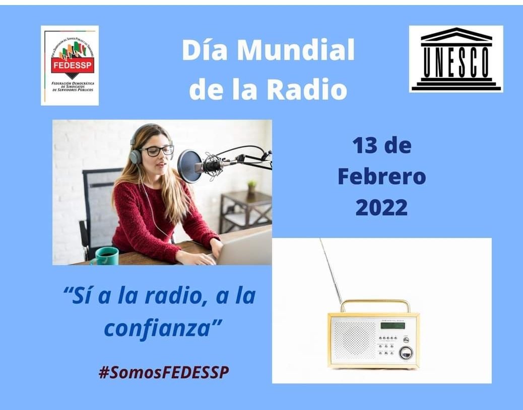 #13deFebrero #DíaMundialDeLaRadio
¡Hoy decimos SÍ a la radio! Porque...
✔️La radio salva vidas.
✔️La radio no sólo nos une, nos acompaña y nos entretiene.
✔️La radio llega a más personas en todo el mundo que cualquier otro medio.
<a href="/agusaviles1/">Agustín Avilés</a> <a href="/palomitarelowde/">María</a> <a href="/valenzo14/">Otilio Valenzo Romero</a> CDMX
