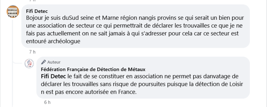 happah_'s tweet photo. Ce 13 février 2022, le plus grand spécialiste, à l'écouter lui-même, de la "détection de loisir" pose solennellement cette formule qui, sans nul doute, fera date dans l'histoire de sa croisade !
Il écrit : "la détection de loisir n'est pas encore autorisée en France." #PasEncore https://t.co/0Ha3BnB38S